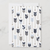 野生の1つの種族の矢の誕生会のブルーグレー 招待状 (裏面)