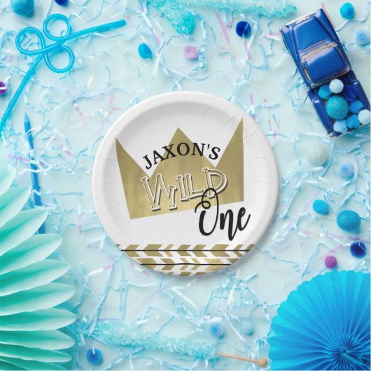 野生の1つの紙皿の最初誕生日のプレート ペーパープレート (パーティー)
