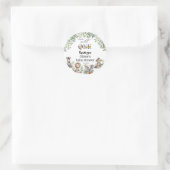 野生の1つの緑のサファリ動物の赤ちゃんシャワー ラウンドシール (バッグ)