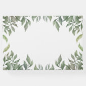 野生の1つの緑の森の動物の赤ちゃんシャワー ゲストブック (裏面)