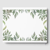 野生の1つの緑の森の動物の赤ちゃんシャワー ゲストブック (裏面)