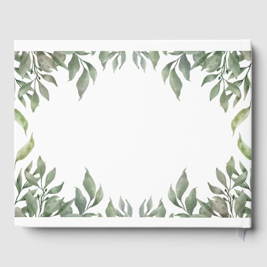 野生の1つの緑の森の動物の赤ちゃんシャワー ゲストブック (裏面)