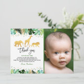 野生の1つの誕生日のサンキューカードのジャングル動物 サンキューカード (スタンド正面)