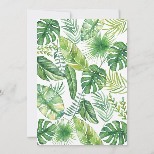 野生の1つの誕生日の招待状のジャングルサファリ動物 招待状 (裏面)