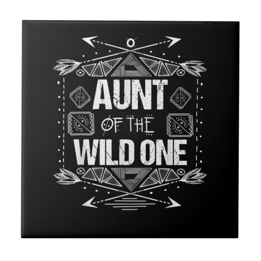 野生の1つの誕生日ギフトの叔母 タイル (正面)