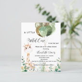 野生の1つの赤ちゃんシャワー無料の予算招待 (スタンド正面)