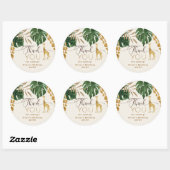 野生の1サファリ動物キリン誕生日ありがとう ラウンドシール (シート)