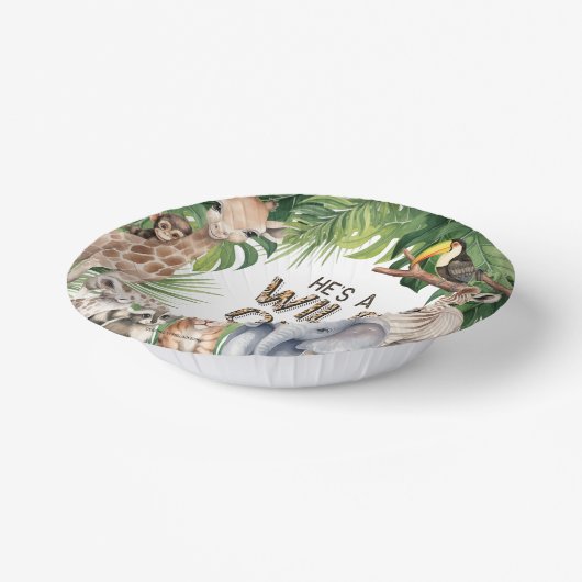 野生の1サファリ1日の誕生日スナック ペーパーボウル (傾斜あり)