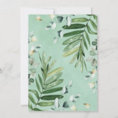 野生の1ジャングルサファリパーティー動物1歳の誕生日 招待状 (裏面)