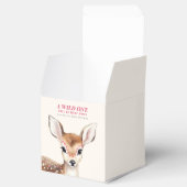 野生の1ピンク斑点の子鹿の赤ちゃんシャワー フェイバーボックス (オープン)