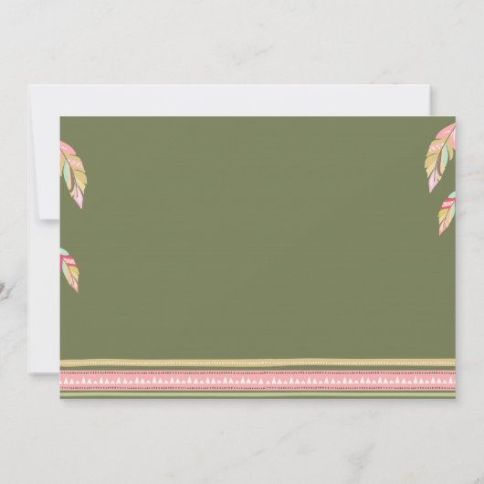 野生の1人の誕生日の招待の最初誕生日の女の子 招待状 (裏面)