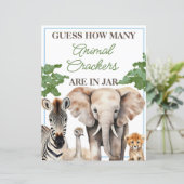 野生の1動物サファリ動物のクラッカーサイン (スタンド正面)