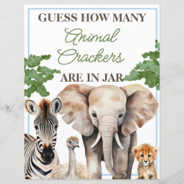 野生の1動物サファリ動物のクラッカーサイン