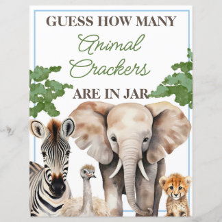 野生の1動物サファリ動物のクラッカーサイン