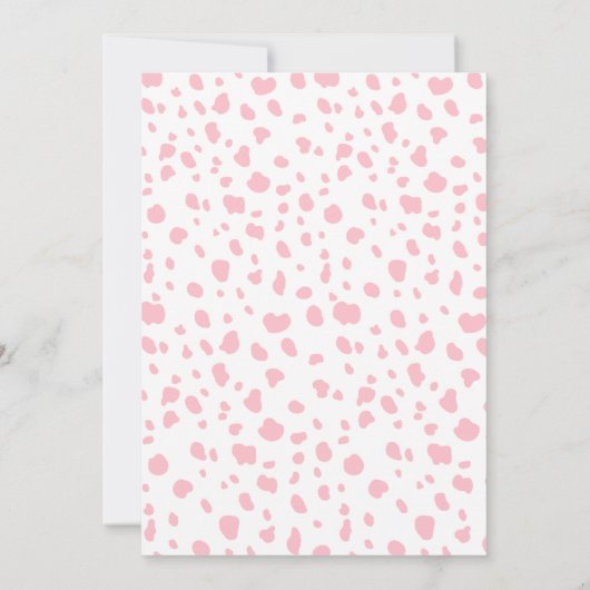 野生の1動物園の動物の女の子赤ちゃんシャワー 招待状 (裏面)