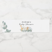 野生の1動物園の赤ちゃんシャワー ペットボトルラベル (シングルラベル)