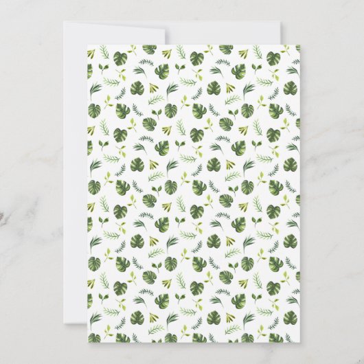 野生の1匹のサファリ動物のベビーシャワー 招待状 (裏面)