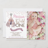 野生の1匹のテント小屋の誕生日の招待状 招待状 (正面)