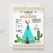 野生の1匹の写真の招待状 招待状 (正面)