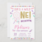 野生の1匹の第1誕生日の招待状 招待状 (正面)