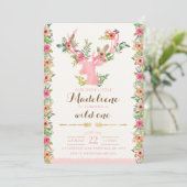 野生の1匹のBohoの枝角の誕生日の招待状 招待状 (スタンド正面)