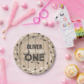 野生の1枚の紙皿7"素朴で素朴な野生の1 ペーパープレート (パーティー)