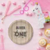 野生の1枚の紙皿7"素朴で素朴な野生の1 ペーパープレート (パーティー)