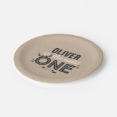 野生の1枚の紙皿7"素朴なクラフト野生の1 ペーパープレート (アングル)