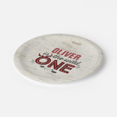 野生の1枚の紙皿7"素朴な樵野生の者 ペーパープレート (アングル)