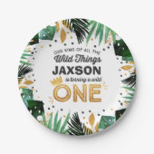 野生の1枚の誕生日の紙皿7"野生の事のパーティー ペーパープレート (正面)
