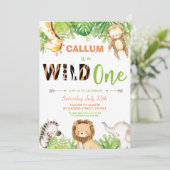 野生の1歳のジャングル動物の少年 招待状 (スタンド正面)