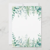 野生の1歳の誕生日キリンのジャングルの森 招待状 (裏面)