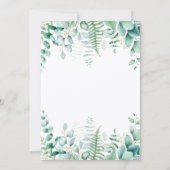 野生の1歳の誕生日キリンのジャングルの森 招待状 (裏面)