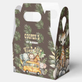 野生の1男の子の誕生日サファリ動物の好意ボックス フェイバーボックス (オープン)