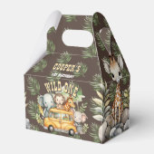 野生の1男の子の誕生日サファリ動物の好意ボックス フェイバーボックス (正面サイド)