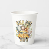 野生の1男の子の誕生日サファリ動物 紙コップ (正面)