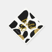 野生の50金ゴールド動物パターン誕生日紙 スタンダードカクテルナプキン (角)