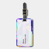 野生の80年代パターンスーツケースのラベル ラゲッジタグ (正面縦)