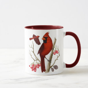 "野生の"鳥のコーヒー・マグの（鳥）ショウジョウコウカンチョウ マグカップ