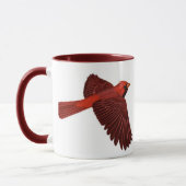 "野生の"鳥のコーヒー・マグの（鳥）ショウジョウコウカンチョウ マグカップ (左)