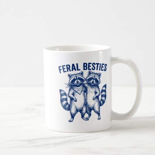 野生の+IES+おそろい+BFF+友達+ツイングッズ+面白グッズ コーヒーマグカップ (右)