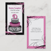 野生の「Nの創造的なケーキの名刺 名刺 (正面/裏面)