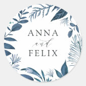 野生のAzure |ボタニカル結婚ズ ラウンドシール (正面)