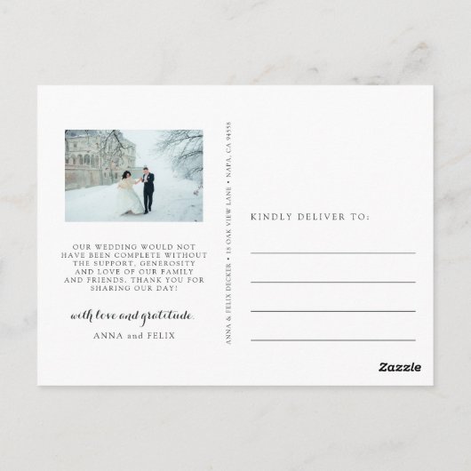 野生のAzure |写真数々のは結婚どうもありがとう ポストカード (裏面)