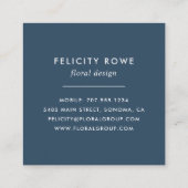 野生のAzure |植物体フレーム スクエア名刺 (裏面)