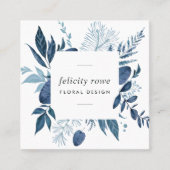 野生のAzure |植物体フレーム スクエア名刺 (正面)