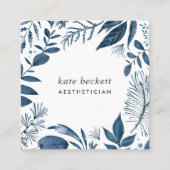 野生のAzure |植物体フレーム スクエア名刺 (正面)