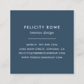 野生のAzure |植物学プリント スクエア名刺 (裏面)