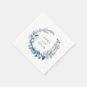 野生のAzure |植物学リース結婚ズ スタンダードカクテルナプキン (角)