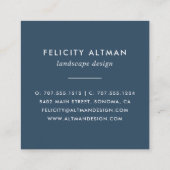 野生のAzure |植物学 スクエア名刺 (裏面)